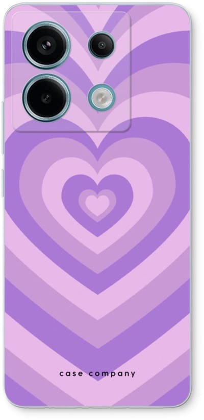 Case Company® - Hoesje geschikt voor Xiaomi Poco X6 hoesje - Hart Paars - Soft Cover Telefoonhoesje - Bescherming aan alle Kanten en Schermrand