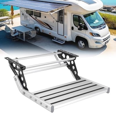 Inklapbare Aluminium Trapladder voor Camper en Caravan – Antislip en Compact