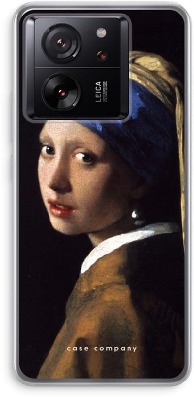 Case Company® - Hoesje geschikt voor Xiaomi 13T Pro hoesje - The Pearl Earring - Soft Cover Telefoonhoesje - Bescherming aan alle Kanten en Schermrand