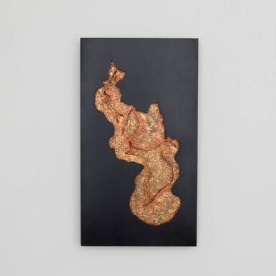 Holländer LED wandlamp FIROVENTO, zwart/goud, 80 x 45 cm, metaal, dimbaar