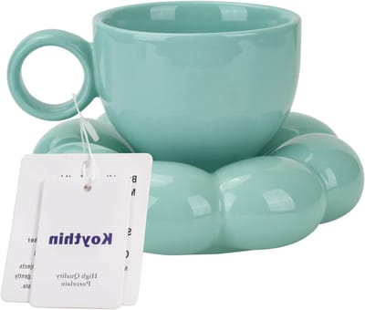 Creatieve Keramische Koffiemok met Schotelset, Schattige Cup met Zonnebloem Coaster voor Thuis en Kantoor, Vaatwasser- en Magnetronbestendig, Ideaal voor Thee, Latte en Melk
