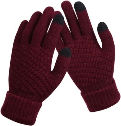 Dikke, warme winterhandschoenen voor vrouwen met touchscreen, fleecevoering en geschikt voor buitenactiviteiten zoals hardlopen, fietsen en wandelen