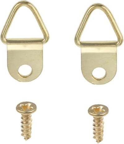 Schilderijhaakjes(10x) ophanghaakjes - D vorm - 10 x 20 mm (klein) | goudkleurig (10 stuks)