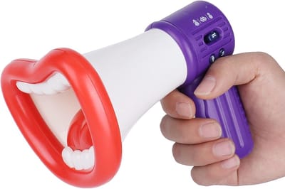 Stemwisselaar Speelgoed - Megafoon Gelach Apparaat - Kinderfeestje Grappig Cadeau - Drie Stemvervormingen - 17 x 13 x 12 cm