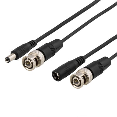DELTACO MM-82A video- / voedingskabel, male -male - 3m