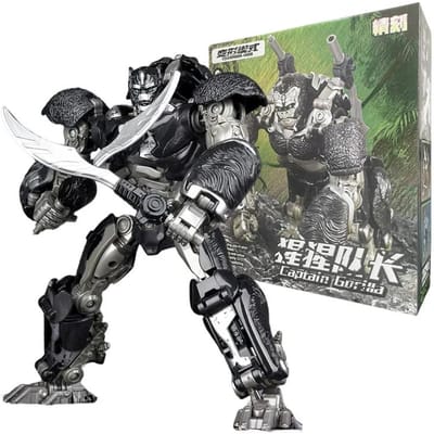 21cm Transformatie Optimus Primal Optimale Actiefiguur Robot Speelgoed Sterrencommandant Orang-oetan Vervorming Legering Beest Oorlog 21cm black