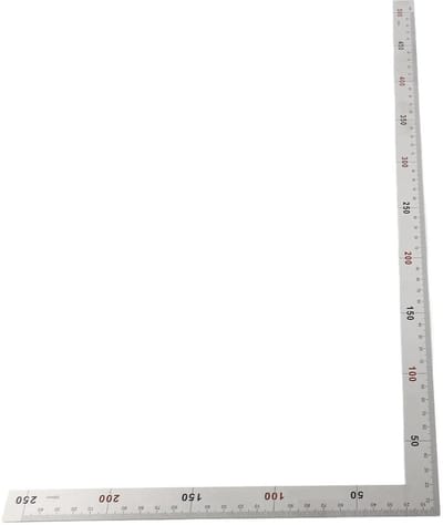 Dailygoods- Haakse Liniaal Roestvrij Staal 500x250mm - Professioneel Meetinstrument - Dubbelzijdige Snijgeleider - Twee Schaalmaten - Corrosiebestendig - Gemakkelijk Af Te Lezen - Hoekliniaal