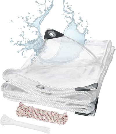 Transparant Zeil - Waterdicht PVC Dekzeil - Tuin Beschermen - Versterkte Randen - 1.5 x 2 m - Transparant