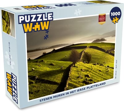 Puzzel Stenen muren in het Ierse platteland - Legpuzzel - Puzzel 1000 stukjes volwassenen
