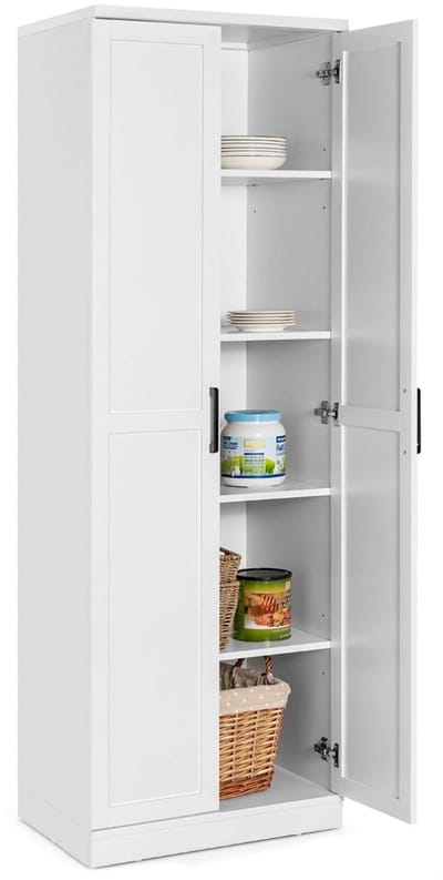 Archiefkast - Dossierkast - Roldeurkast - Kantoorkast - Opbergkasten met deuren - Archiefkast - 59 x 43.5 x 178 cm - Wit