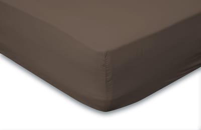 Eleganzzz Hoeslaken Katoen Perkal 35cm Hoekhoogte - Taupe - Hoeslaken 80x200cm - Hoeslakens - Eenpersoons