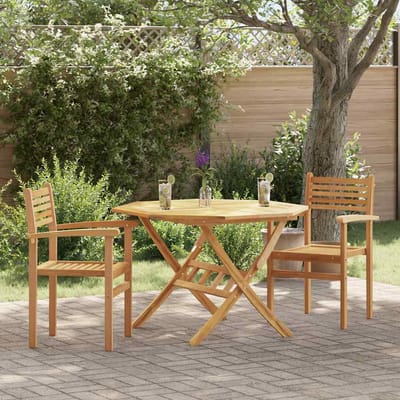 vidaXL Stoel 2 pcs Bruin 56 x 55 x 90.5 cm Massief Teakhout