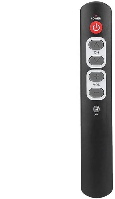 Universele Senioren/Slechtzienden Afstandsbediening – Leerbare Infrarood TV Remote Control – Zwart