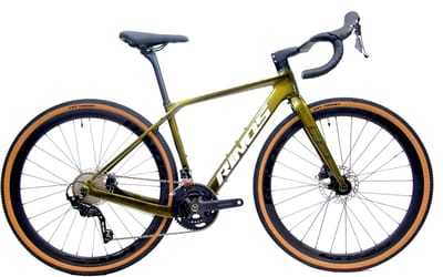 Rinos Sandman 4 - Gravel Fiets - Gravel Bike – carbonframe - GRX400 20 versnellingen - hydraulische schijfremmen - lichtgewicht - allround fiets voor elk terrein - Kameleon - Goud-Groen 50