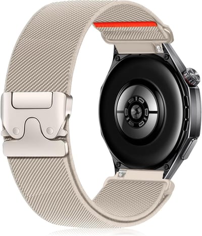 Elastische Nylon Sportband voor Smartwatch 46mm met Parachute Sluiting en Gevlochten Ontwerp, Geschikt voor Diverse Modellen zoals GT 6 Pro en Ultimate 2