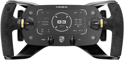 MOZA Porsche Mission R Sim Racing Steering Wheel – Officieel Gelicentieerde 320 mm GT Wheel met 5.4” Flexible OLED Display - PC
