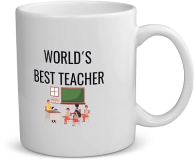 Akyol - worlds best teacher koffiemok - theemok - Docent - cadeau docent - cadeau - juf bedankt cadeau - meester bedankt cadeau - leerkracht bedankt cadeau - cadeau - 350 ML inhoud