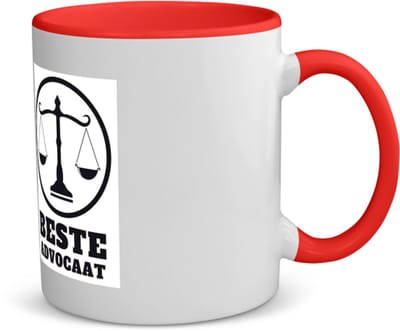 Akyol - beste advocaat koffiemok - theemok - rood - Beste advocaat - collega - cadeau - 350 ML inhoud