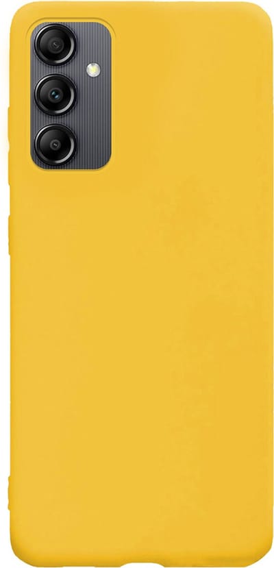 Hoes - Geschikt voor Samsung Galaxy A14 - Sterk & Shockproof - Hoesje Cover - Siliconen Case - Geel