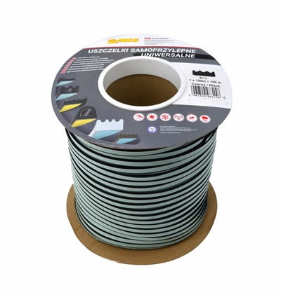 Stomil Sanok DGP Serie - Zelfklevende Rubber Ring - 8x3mm - 150mb - EPDM Rubber - Zwart