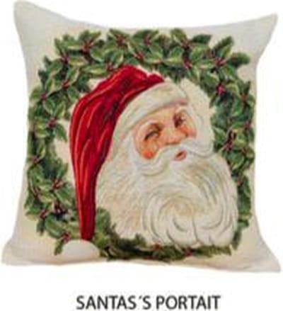 Kussenhoes Kerst Santa's Portrait Sierkussenhoes Sierkussen