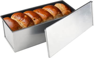 Pullman Broodvorm met Deksel 2.2 kg en 1 kg - Antiaanbak Broodpannen voor Toast en Cake, Aluminium, 33 x 12 x 12 cm