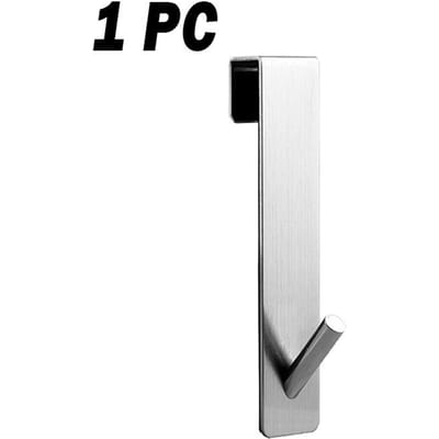 Badkamer douchedeur achterhaak roestvrij staal over glazen deur douche handdoekenrek S-vorm badkamer badjas hanger houder haken 13.3cm white