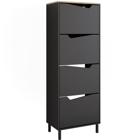 Vicco Marelle Schoenklaprek – 60 x 167.4 cm met 4 compartimenten Antraciet/Artisan