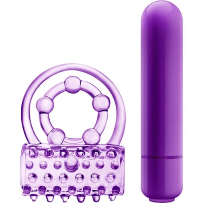 Blush - Play With Me The Player Vibrerende Dubbele Cockring met Ball Strap