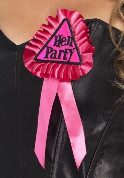 Vrijgezellenfeest Rosette Volwassenen Unisex Roze Maat One size