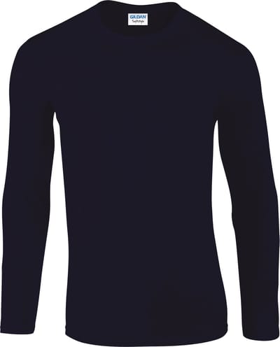 Gildan Softstyle® Euro Fit Adult Long Sleeve T-shirt GI64400 - Navy - XXL