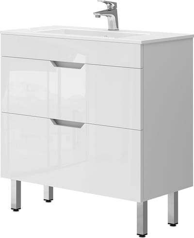 Vicco Clayton Badkamermeubelset – 2 delen, onderkast 80 cm Wit