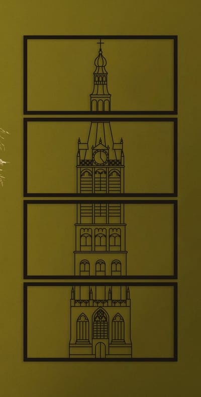 Wanddecoratie | Sint-Janstoren Den Bosch - XL (80x170cm)