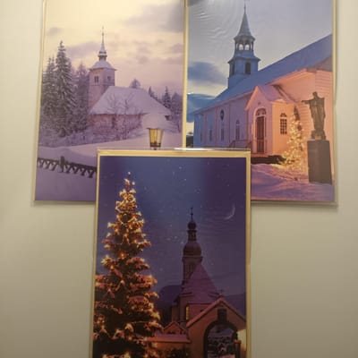 6 Kerst Religieus Wenskaarten - Winter Kerk Sneeuw Kerkelijk Wenskaart - Kerstmis - Christmas - Weihnachten - Noel - Rechthoek 11,5x17cm - Met Envelop
