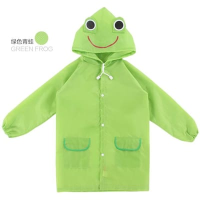 Imperméables Créatifs en Forme d'Animal pour Enfants Poncho Apprenant Dessin Animé Charmant Imperméable Bébé Simplicité Tendance Équipement de Pluie Ménager Lat Utilisation Pratique One Size green