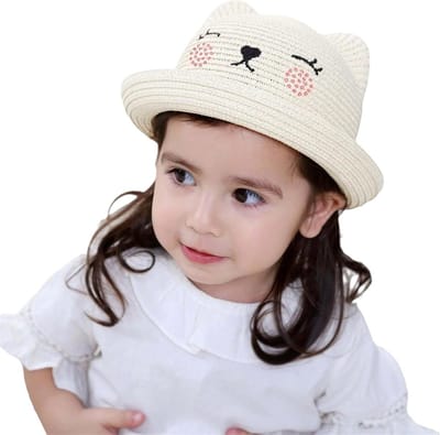 Kinder Zonnehoed - Zomerpet Meisjes - Strand Bescherming - Schattig Berendesign - Brede Rand - Niet gespecificeerd