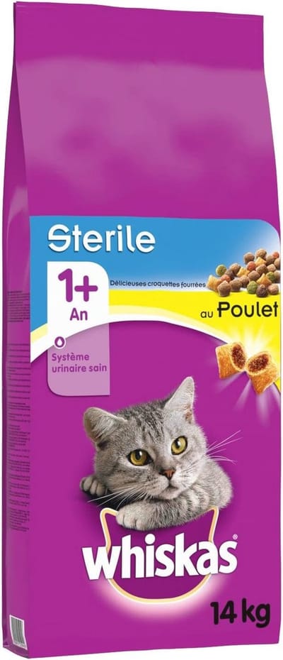 Kippenbrokjes voor volwassen katten, gesteriliseerd, 14 kg