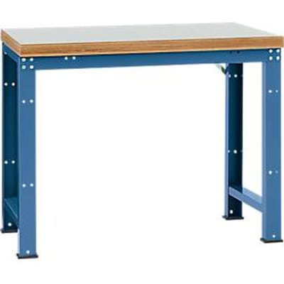 Manuflex werkbank Profi standaard, Tafelblad kunststof B 1250 x D 700, briljantblauw