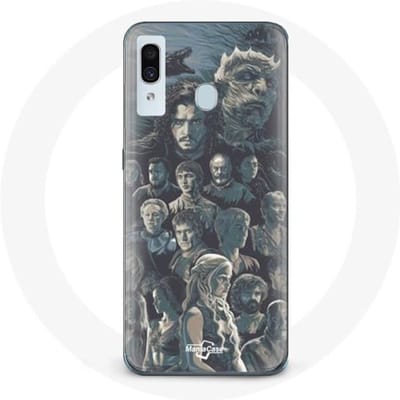 Coque - Game of Thrones - Samsung Galaxy A30 - Souple - Affiche Personnages - Gris gris