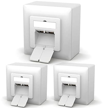CAT 6a Netwerkdoos met 2x RJ45 Poorten - Universele Aansluitbox voor 10 Gigabit Ethernet