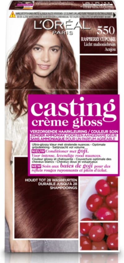 L'Oréal Casting Crème Gloss Semi-Permanente Haarkleuring 550 Licht Mahoniebruin - 2 x - Voordeelverpakking
