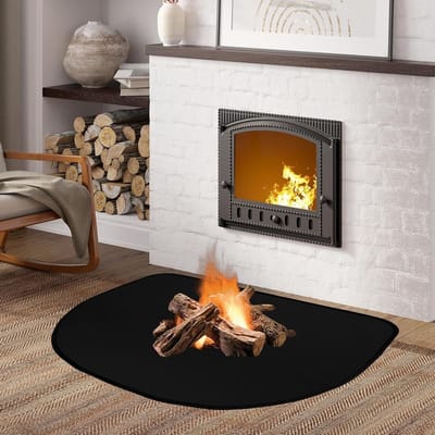 Fireproof mat for fireplace, fireproof floor mat - Heat for Barbecue, Patio, Floor Protection Mat, Spark Protection - ShopVlot