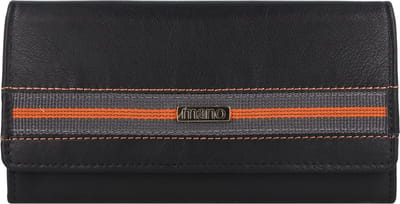 mano Don Leonardo Portemonnee RFID Leer 18 cm - Dames - Horizontaal - schwarz