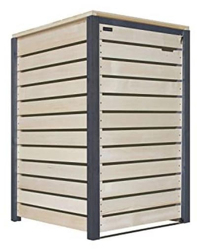 Afvalcontainerbox 240 liter van Hout met Achterwand - Voorgeïmpregneerd en Duurzaam voor Tuin