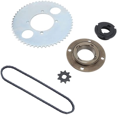 Dailygoody - T8F Gear Set - 116 Links met 9T Sprocket, 54T Chainring en Vrijloop voor Fietsen en Scooters