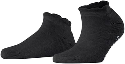 FALKE Soft Elegance Noppen op de zool wol vicose kasjmier huissokken dames zwart - maat 35-38