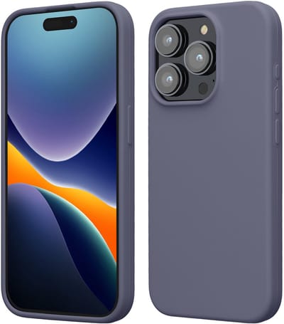 kwmobile Case voor iPhone 15 Pro - Slank TPU-Hoesje met Zachte Afwerking - In lavendelgrijs