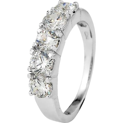Trilogy ring zirkoniumoxides sieraden zilver 925 - trilogie
