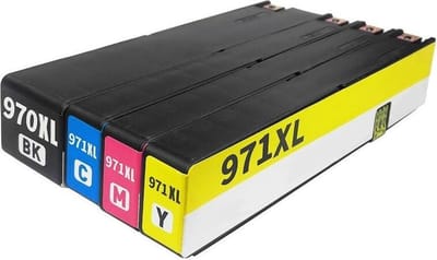 Inktcartridges Geschikt voor HP 970/971 | Multipack van 4 stuks Geschikt voor HP OfficeJet Pro X476DW - X476DN - X576DW - X451DW - X551DW