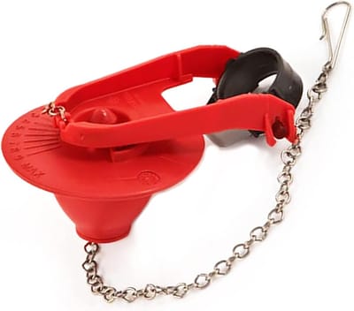 Toilet Flapper Vervanging - Universele Klep - Toilet Reparatie - Verstelbaar Spoelvolume - 2 Inch Klep - Rood